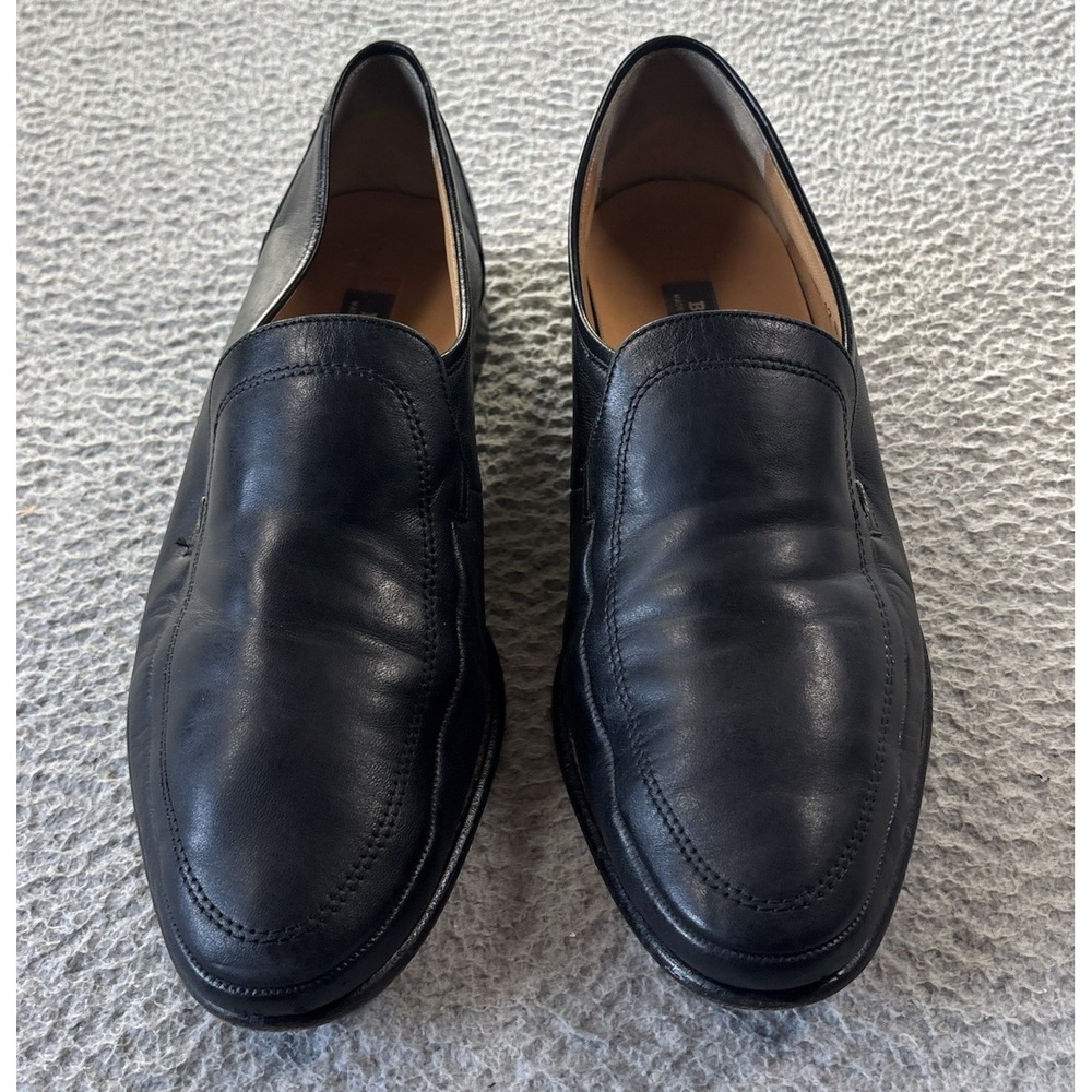 Bally Switzerland Tirano II Loafers Mens 12 B Black Leather Slip On‎ Narrow